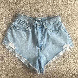 Blue jean, distressed shirts from Fashion Nova